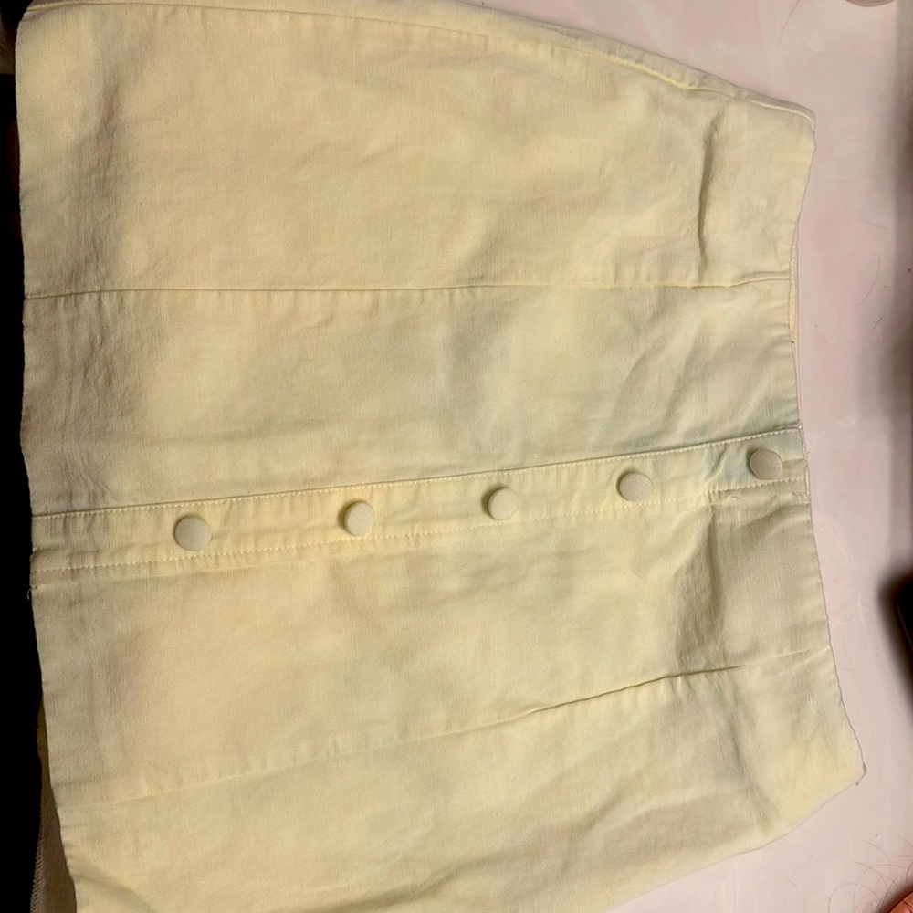 Zara mini skirt, size XS, light yellow in color.